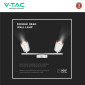 Immagine 8 - V-Tac VT-812 Lampada LED da Parete 10W SMD Wall Light SMD Colore Bianco Applique con Teste Orientabili - SKU 218254 / 218256