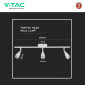 Immagine 7 - V-Tac VT-813 Lampada LED da Parete 13,5W SMD Wall Light Colore Bianco Applique con Teste Orientabili - SKU 218270 / 218272
