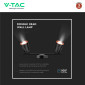 Immagine 8 - V-Tac VT-812 Lampada LED da Parete 10W SMD Wall Light SMD Colore Nero Applique con Teste Orientabili - SKU 218255 / 218257