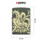 Immagine 4 - Zippo Premium Accendino a Benzina Ricaricabile ed Antivento con Fantasia Dragon Design - mod. 48907