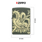 Immagine 4 - Zippo Premium Accendino a Benzina Ricaricabile ed Antivento con Fantasia Dragon Design - mod. 48907