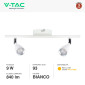 Immagine 3 - V-Tac VT-810 Lampada LED da Parete 9W SMD Wall Light Colore Bianco Applique con Teste Orientabili - SKU 218266