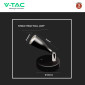 Immagine 7 - V-Tac VT-805 Lampada LED da Parete 4,5W SMD Wall Light Colore Nero Applique con Testa Orientabile - SKU 218676 / 218678