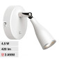 V-Tac VT-805 Lampada LED da Parete 4,5W SMD Wall Light Colore Bianco Applique con Testa Orientabile - SKU 218675 / 218677