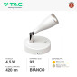Immagine 4 - V-Tac VT-805 Lampada LED da Parete 4,5W SMD Wall Light Colore Bianco Applique con Testa Orientabile - SKU 218675 / 218677