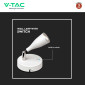 Immagine 9 - V-Tac VT-805 Lampada LED da Parete 4,5W SMD Wall Light Colore Bianco Applique con Testa Orientabile - SKU 218675 / 218677