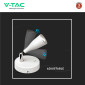 Immagine 10 - V-Tac VT-805 Lampada LED da Parete 4,5W SMD Wall Light Colore Bianco Applique con Testa Orientabile - SKU 218675 / 218677