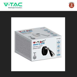 VT-805 Lampada LED da Parete 4,5W SMD Colore Bianco V-Tac