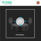 Immagine 9 - V-Tac VT-805 Lampada LED da Parete 4,5W SMD Wall Light Colore Nero Applique con Testa Orientabile - SKU 218263 / 218265