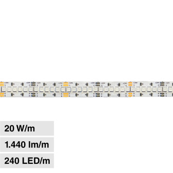 LEDCO Striscia LED Flessibile 100W SMD RGB 240 LED/m 24V CRI≥90 - Bobina da...