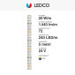 Immagine 2 - LEDCO Striscia LED Flessibile 100W SMD RGB 240 LED/m 24V CRI≥90 - Bobina da 5m - mod. SL200RGB20