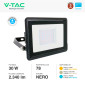 Immagine 5 - V-Tac VT-138 Faro LED Floodlight 30W SMD IP65 Chip Samsung Colore Nero - SKU 20310 / 20311 / 20312