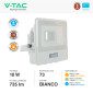 Immagine 5 - V-Tac VT-118S Faro LED Floodlight 10W SMD IP65 Chip Samsung Sensore Movimento e Crepuscolare Bianco - SKU 20268 / 20269 / 20270