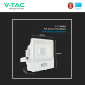 Immagine 10 - V-Tac VT-118S Faro LED Floodlight 10W SMD IP65 Chip Samsung Sensore Movimento e Crepuscolare Bianco - SKU 20268 / 20269 / 20270