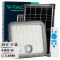 V-Tac VT-432 Faro LED 30W Faretto IP65 con Pannello Solare Sensore Crepuscolare di Movimento e Telecomando - SKU 10310 / 10311