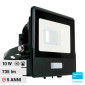 Immagine 1 - V-Tac VT-118S Faro LED Floodlight 10W SMD IP65 Chip Samsung Sensore di Movimento e Crepuscolare Nero - SKU 20256 / 20257 / 20258