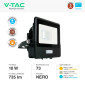 Immagine 5 - V-Tac VT-118S Faro LED Floodlight 10W SMD IP65 Chip Samsung Sensore di Movimento e Crepuscolare Nero - SKU 20256 / 20257 / 20258