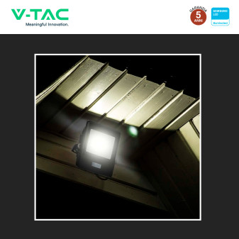 Faro LED 10W SMD Chip Samsung con Sensore IP65 VT-118S V-Tac