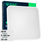 V-Tac VT-8630 Plafoniera LED Quadrata 48W SMD IP44 Colore Bianco - SKU 76301 / 76311 / 76321