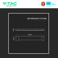 Immagine 9 - V-Tac Pro VT-8-10 Tubo LED Prismatico Plafoniera 10W Chip Samsung Lampadina 30cm - SKU 20344 / 20345 / 20346