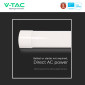 Immagine 11 - V-Tac Pro VT-8-10 Tubo LED Prismatico Plafoniera 10W Chip Samsung Lampadina 30cm - SKU 20344 / 20345 / 20346