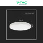 Immagine 10 - V-Tac VT-8618S Plafoniera LED Rotonda 18W SMD IP44 Sensore di Movimento e Crepuscolare Colore Bianco - SKU 76591 / 76601 / 76611