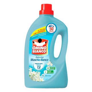 Detersivo Liquido per Lavatrice 50 Lavaggi Muschio Bianco Omino Bianco