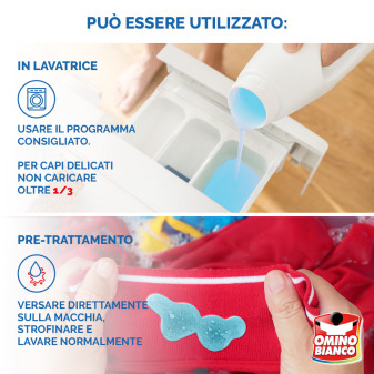 Detersivo Liquido per Lavatrice 50 Lavaggi Muschio Bianco Omino Bianco