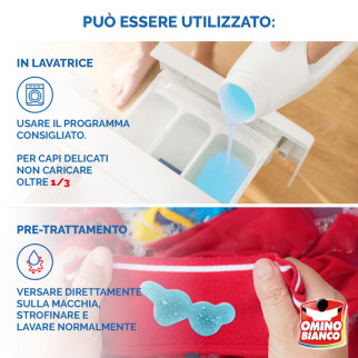 Detersivo Liquido per Lavatrice 50 Lavaggi Muschio Bianco Omino Bianco