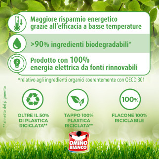 Detersivo Liquido per Lavatrice 50 Lavaggi Muschio Bianco Omino Bianco