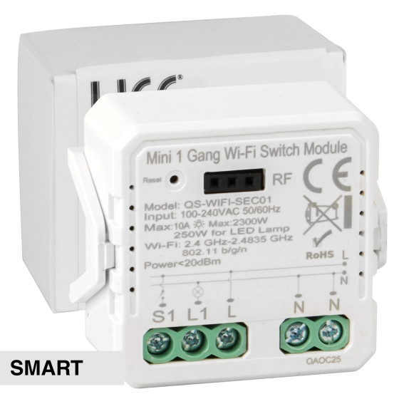 Modulo Relè Smart 1CH ricevitore Interruttore Wi-Fi 2.4 GHz Smart Life Modulo Relè Smart 1CH ricevitore Interruttore Wi-Fi 2.4 GHz Smart Life