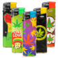 Atomic Electronic F11 Soft Flame Accendino Maxi Elettronico Ricaricabile con Fantasia One Love - Serie da 5 Accendini
