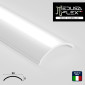 MedusaFlex Copertura Angolare Milky in Policarbonato per Profilo in Alluminio per Strisce LED Lunghezza 2 metri - mod. Aurelia