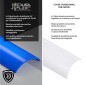 Immagine 4 - MedusaFlex Copertura Angolare Blu in Policarbonato per Profilo in Alluminio Strisce LED Lunghezza 2 metri - mod. Aurelia