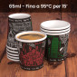 Immagine 2 - Bicchierini da Caffè in Carta Riciclabile con Fantasia Italy Black da 65ml - Confezione da 50 Bicchieri