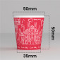 Immagine 3 - Bicchierini da Caffè in Carta Riciclabile con Fantasia Italy Red da 65ml - Confezione da 50 Bicchieri