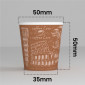Immagine 3 - Bicchierini da Caffè in Carta Riciclabile con Fantasia Italy Brown da 65ml - Confezione da 50 Bicchieri