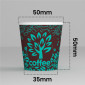 Immagine 3 - Bicchierini da Caffè in Carta Riciclabile con Fantasia Blue Forest da 65ml - Confezione da 50 Bicchieri
