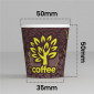 Immagine 3 - Bicchierini da Caffè in Carta Riciclabile con Fantasia Brown Forest da 65ml - Confezione da 50 Bicchieri