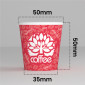Immagine 3 - Bicchierini da Caffè in Carta Riciclabile con Fantasia Red Forest da 65ml - Confezione da 50 Bicchieri