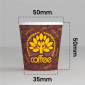Immagine 3 - Bicchierini da Caffè in Carta Riciclabile con Fantasia Yellow Forest da 65ml - Confezione da 50 Bicchieri