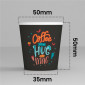 Immagine 3 - Bicchierini da Caffè in Carta Riciclabile con Fantasia Coffee O'Clock da 65ml - Confezione da 50 Bicchieri