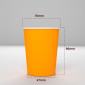 Immagine 2 - Bicchieri in Carta Riciclabile Colore Arancione da 200ml - Confezione da 25 Bicchieri