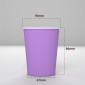 Immagine 2 - Bicchieri in Carta Riciclabile Colore Lilla da 200ml - Confezione da 25 Bicchieri
