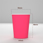 Immagine 2 - Bicchieri in Carta Riciclabile Colore Fucsia da 200ml - Confezione da 25 Bicchieri