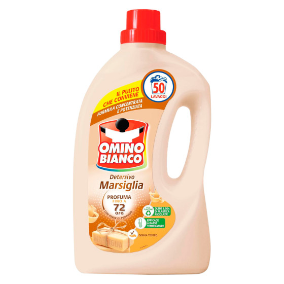 Detersivo Liquido 50 Lavaggi Marsiglia Omino Bianco