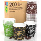 Immagine 1 - Bicchierini da Caffè in Carta Riciclabile con Fantasia CoffeeCup Mix da 65ml - Confezione da 200 Bicchieri