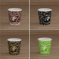 Immagine 4 - Bicchierini da Caffè in Carta Riciclabile con Fantasia CoffeeCup Mix da 65ml - Confezione da 200 Bicchieri
