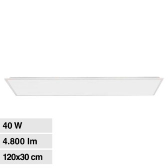 V-Tac VT-61140 Pannello LED SMD Rettangolare 120x30 40W da Incasso con Driver...