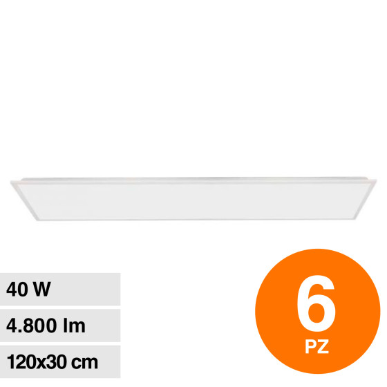 VT-61140 6 Pannelli LED Rettangolari 120x30 40W SMD Driver V-Tac VT-61140 6 Pannelli LED Rettangolari 120x30 40W SMD Driver V-Tac
